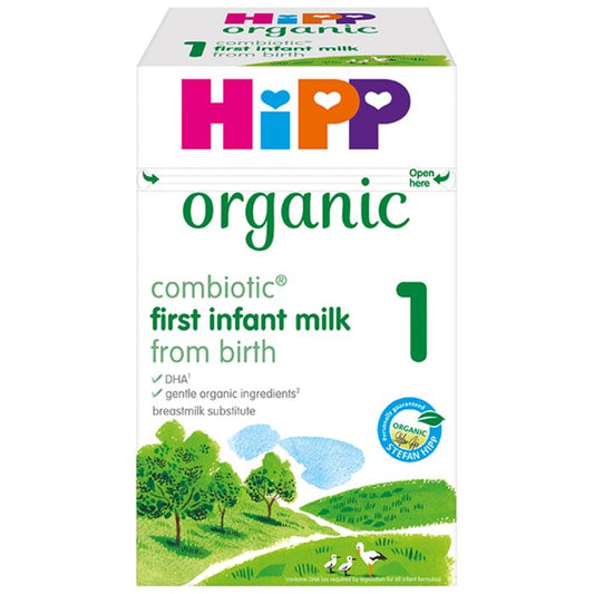 HiPP UK Organic Combiotic First Infant Baby Milk Formula Stage 1 in 800g multipacks - from birth